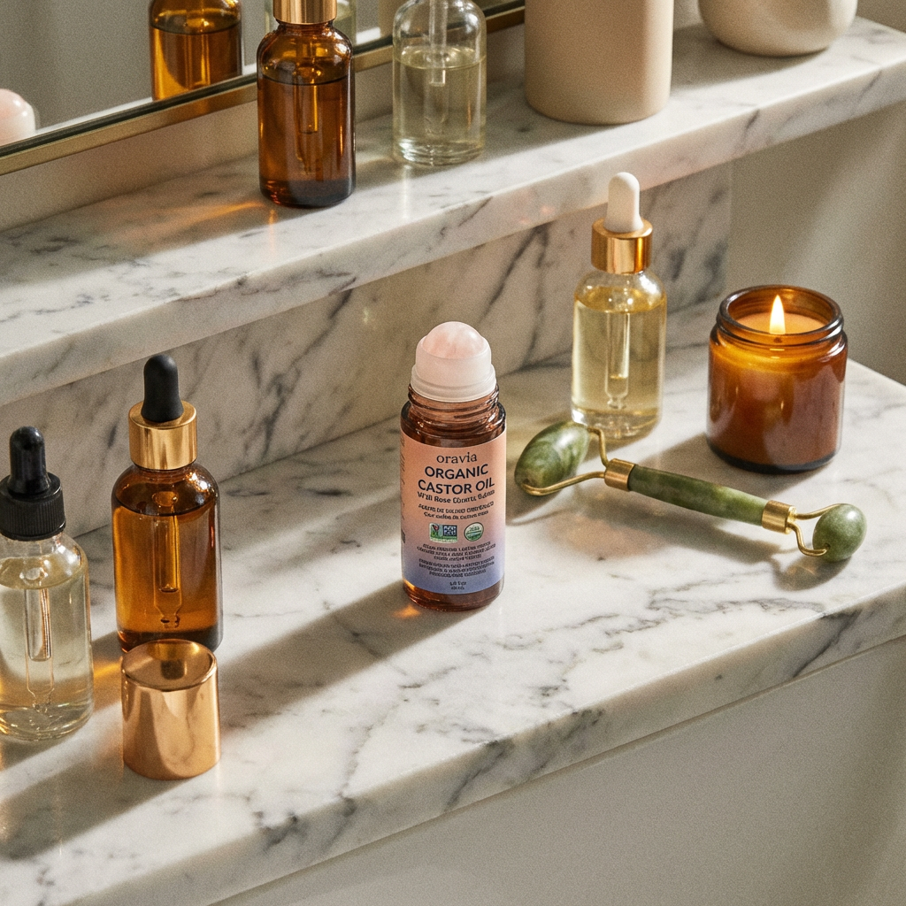 Oravia™ Rose Quartz Roll-On Castor Oil