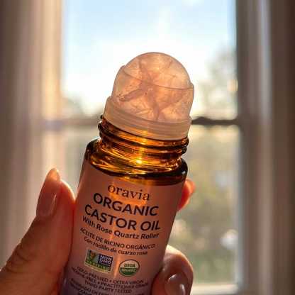 Oravia™ Rose Quartz Roll-On Castor Oil